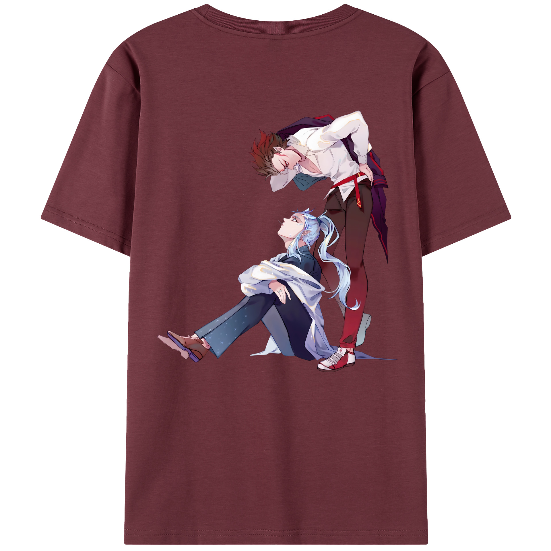 （画像用） Ne Zha 2 ナタ 魔童の大暴れ 綿100％半袖Tシャツ（背面プリント）
